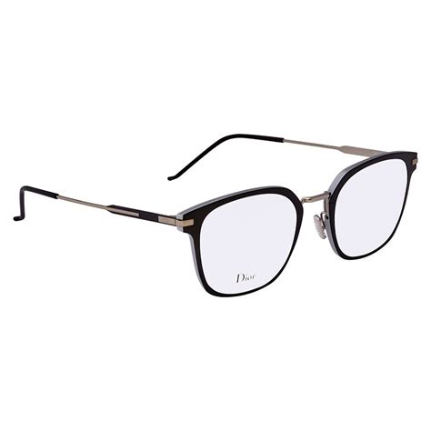 dior al13.9o black silver tc0|DIOR Matte Silver Men's Square Eyeglasses AL13.9O0T51.